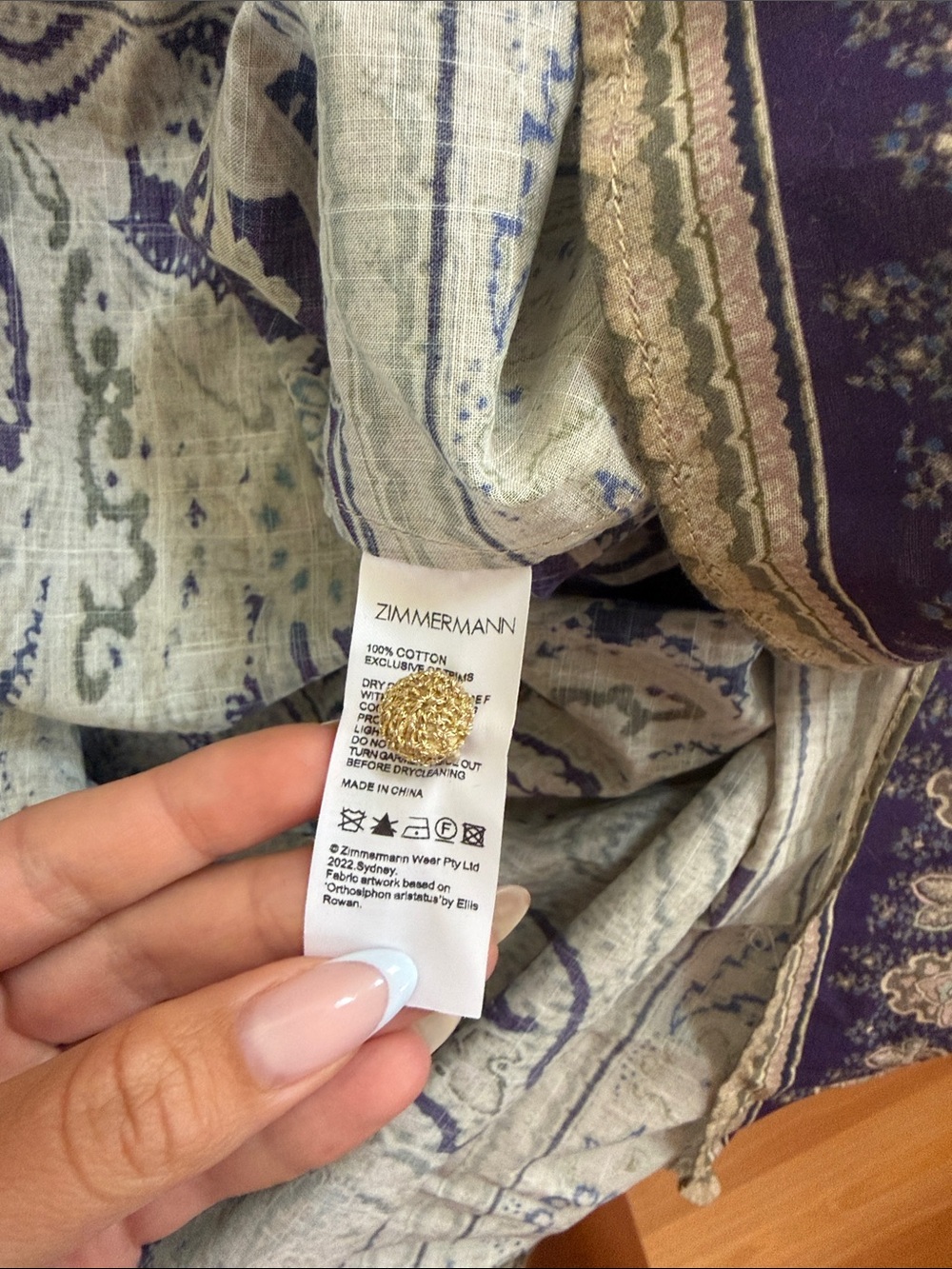 Zimmermann Anneke Paisley Linen
Maxi Dress in Purple - Picture 6 of 8